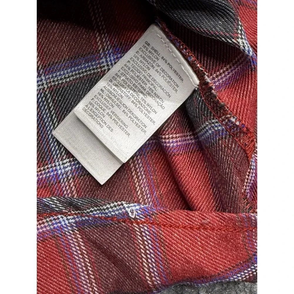 The North Face ThermoCore Button Down Shirt Men Size L Red Plaid